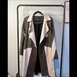 Buckle Black Color Block Jacket